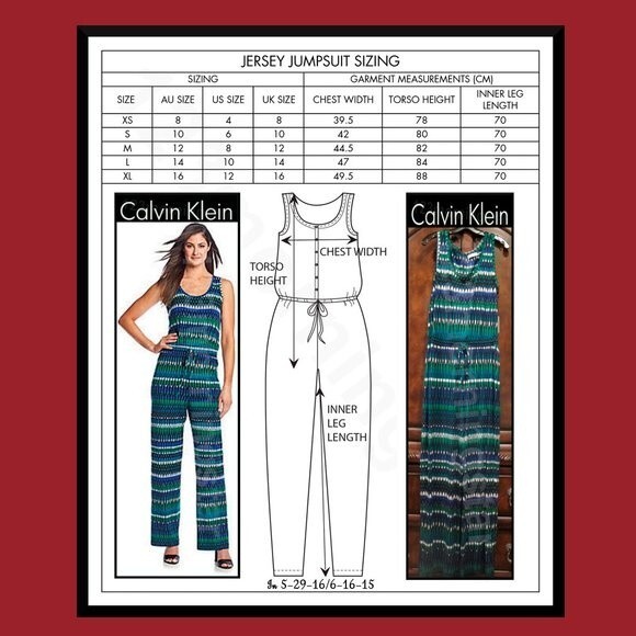 Calvin Klein NEW Bohemian Atlantis Geometric Tie Dye Drawstring Jumpsuit 14 - Picture 11 of 11